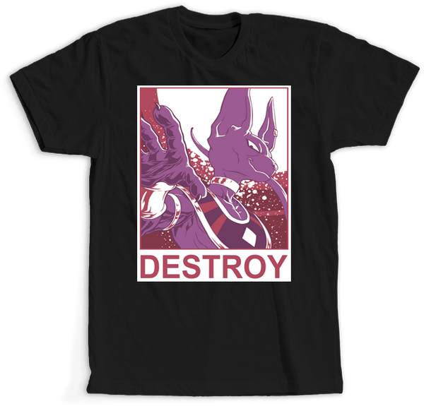 Lord Beerus Sama Hakai Destroy Black Shirt
