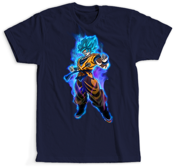 Dbz Goku Super Saiyan God Blue Navy T Shirt